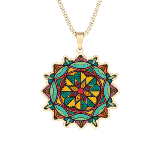 Roundabout Mandala - Premium Pendant Art Necklace