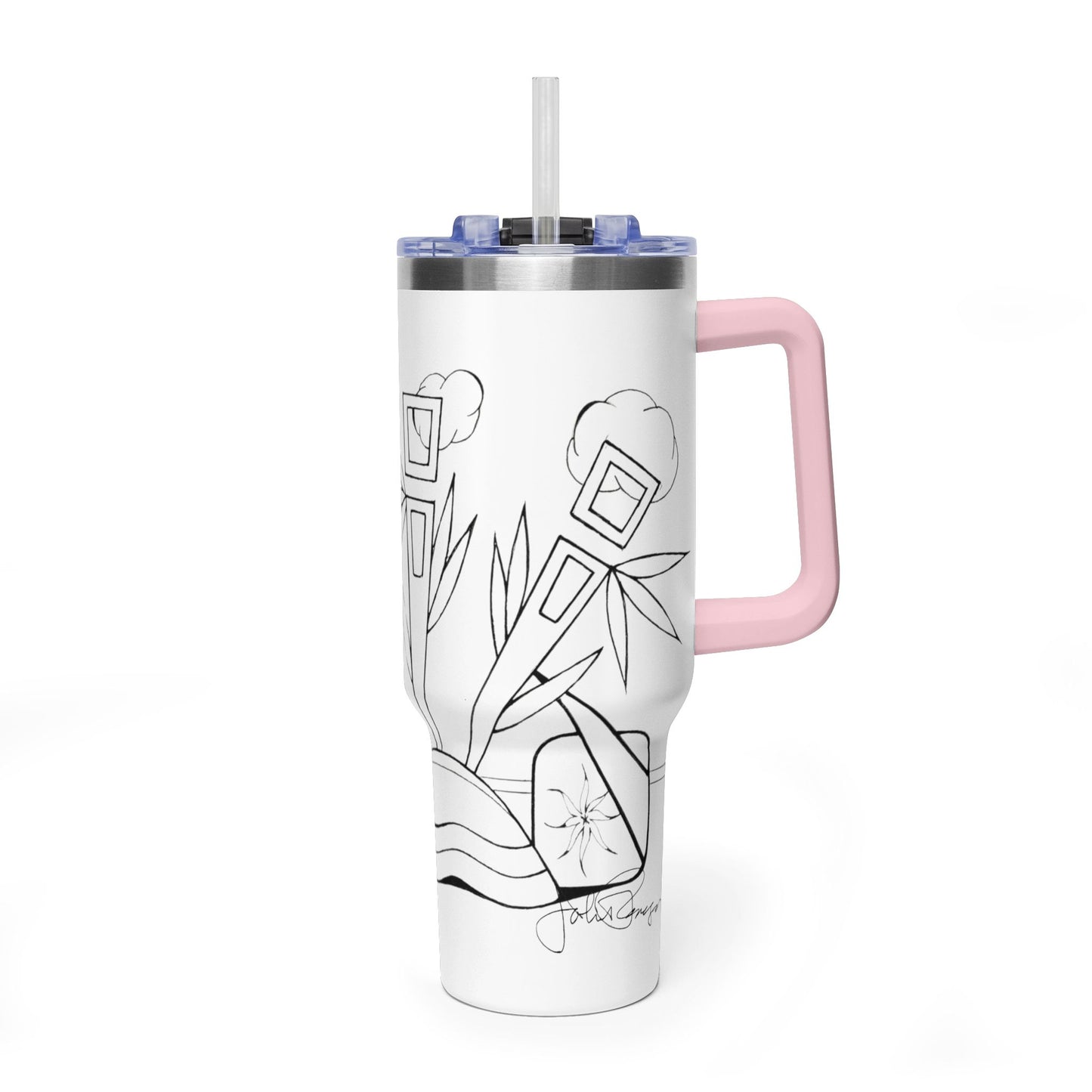 Riding the Turtle - Wrap-Around Art Tumbler (40 oz)