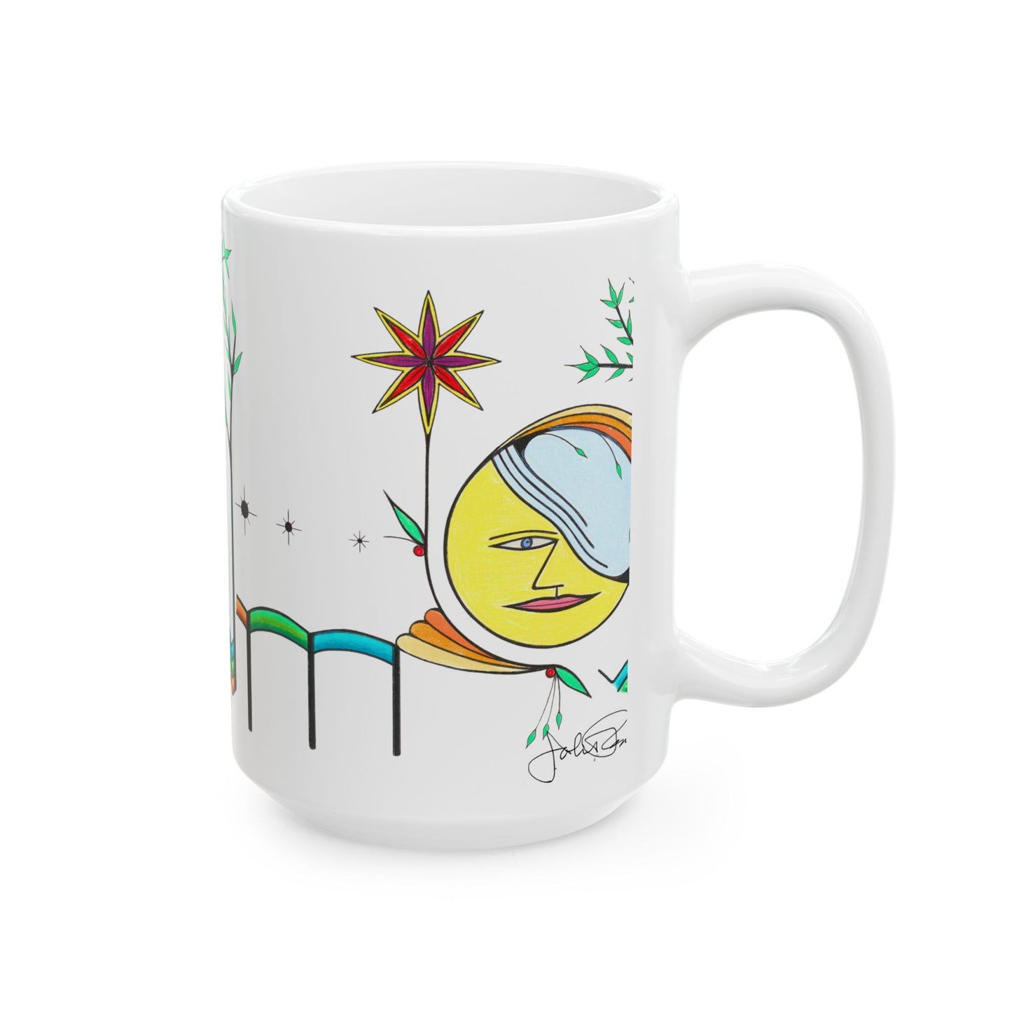 Sol Searcher - Wrap-Around Ceramic Art Mug (11oz, 15oz)