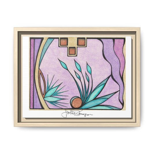 Premium Gallery Framed Matte Canvas | Deep Purple Visions