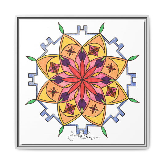 Premium Gallery Framed Matte Canvas | Snow Mandala