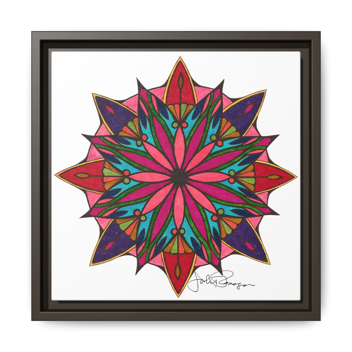 Premium Gallery Framed Matte Canvas | Moving Mandala