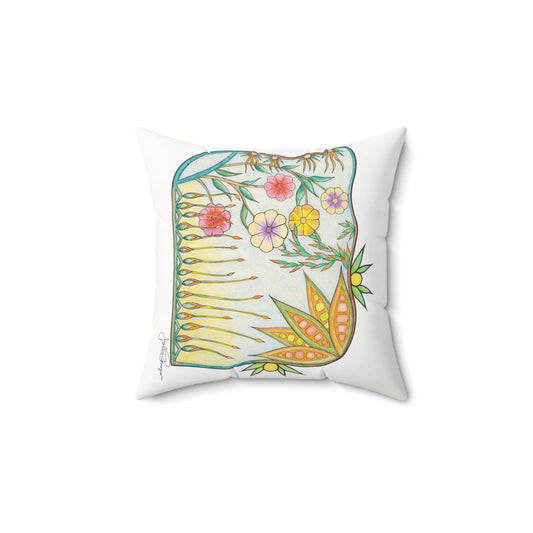 Feel the Breeze — Faux Suede Art Accent Pillow