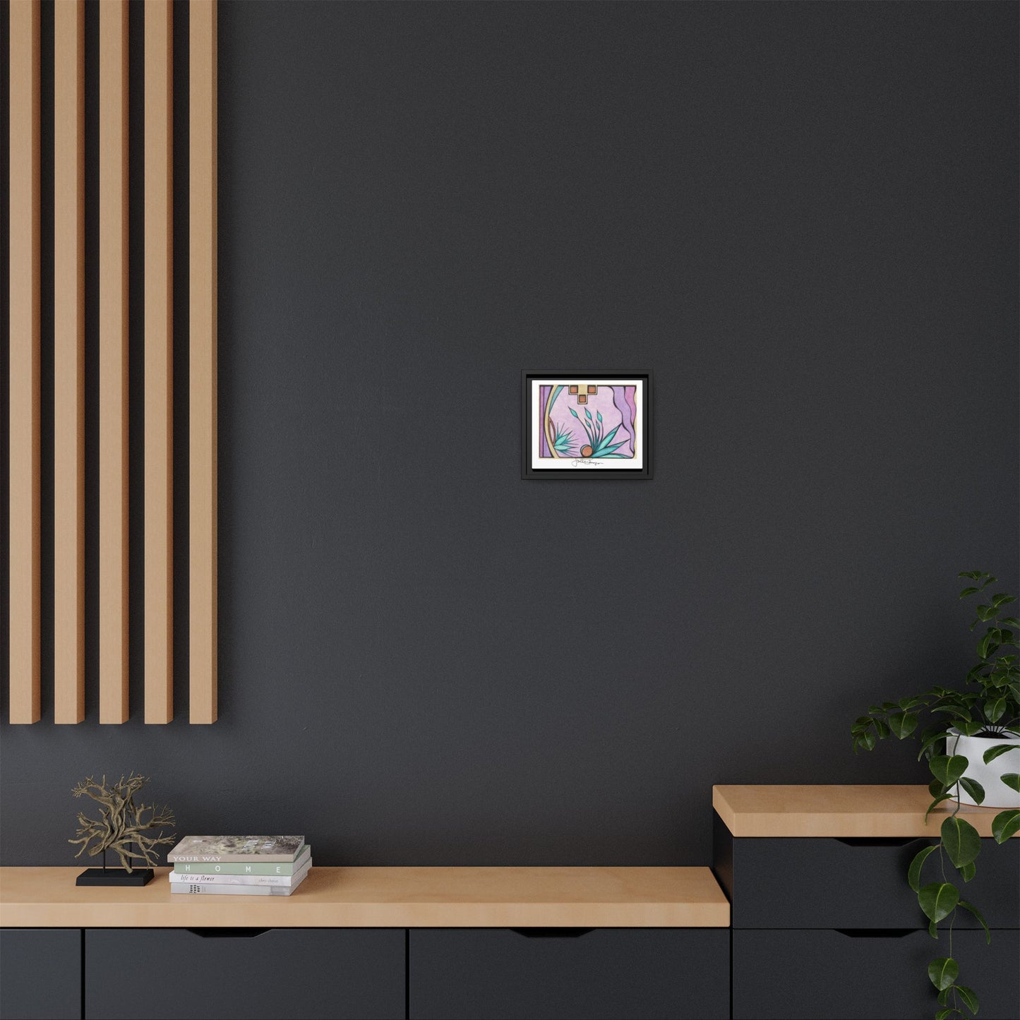 Premium Gallery Framed Matte Canvas | Deep Purple Visions