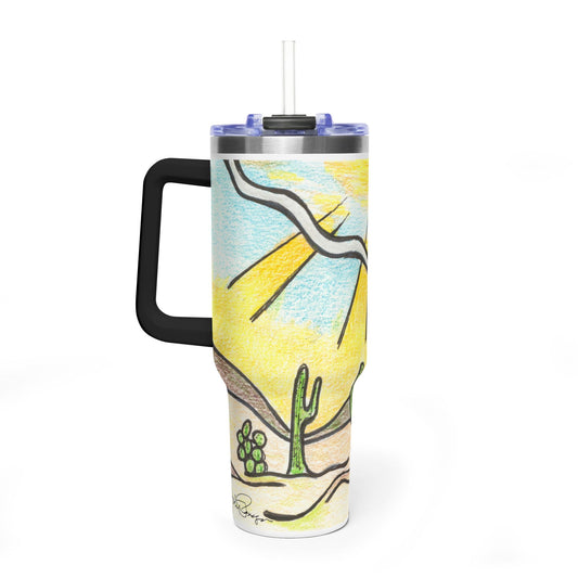 Premium Insulated Art Tumbler (40 oz) | Saguaro