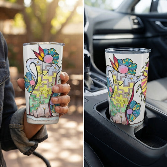 Premium Insulated Travel Tumbler (20 oz) | Pow Wow Drum