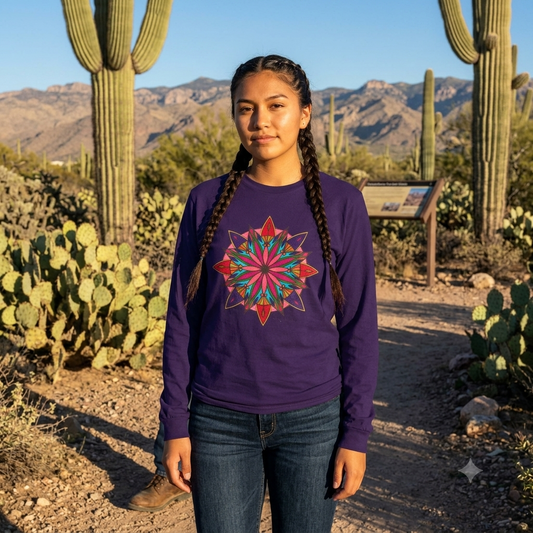 Premium Long Sleeve T-Shirt Wearable Art | Moving Mandala