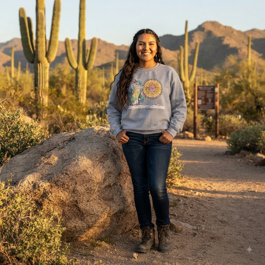 Premium Pullover Sweatshirt Wearable Art | Pow Wow Drum