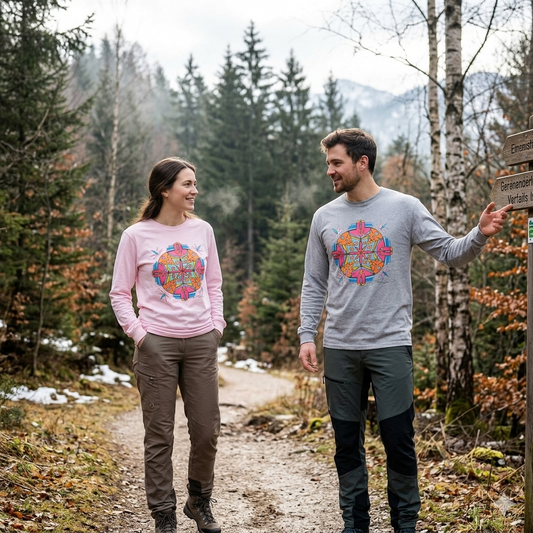 Premium Long Sleeve T-Shirt Wearable Art | Break Out Mandala