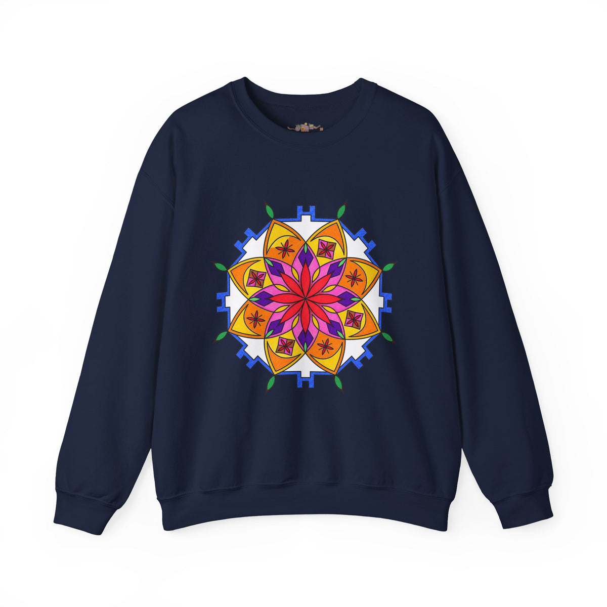 Premium Pullover Sweatshirt Wearable Art | Snow Mandala