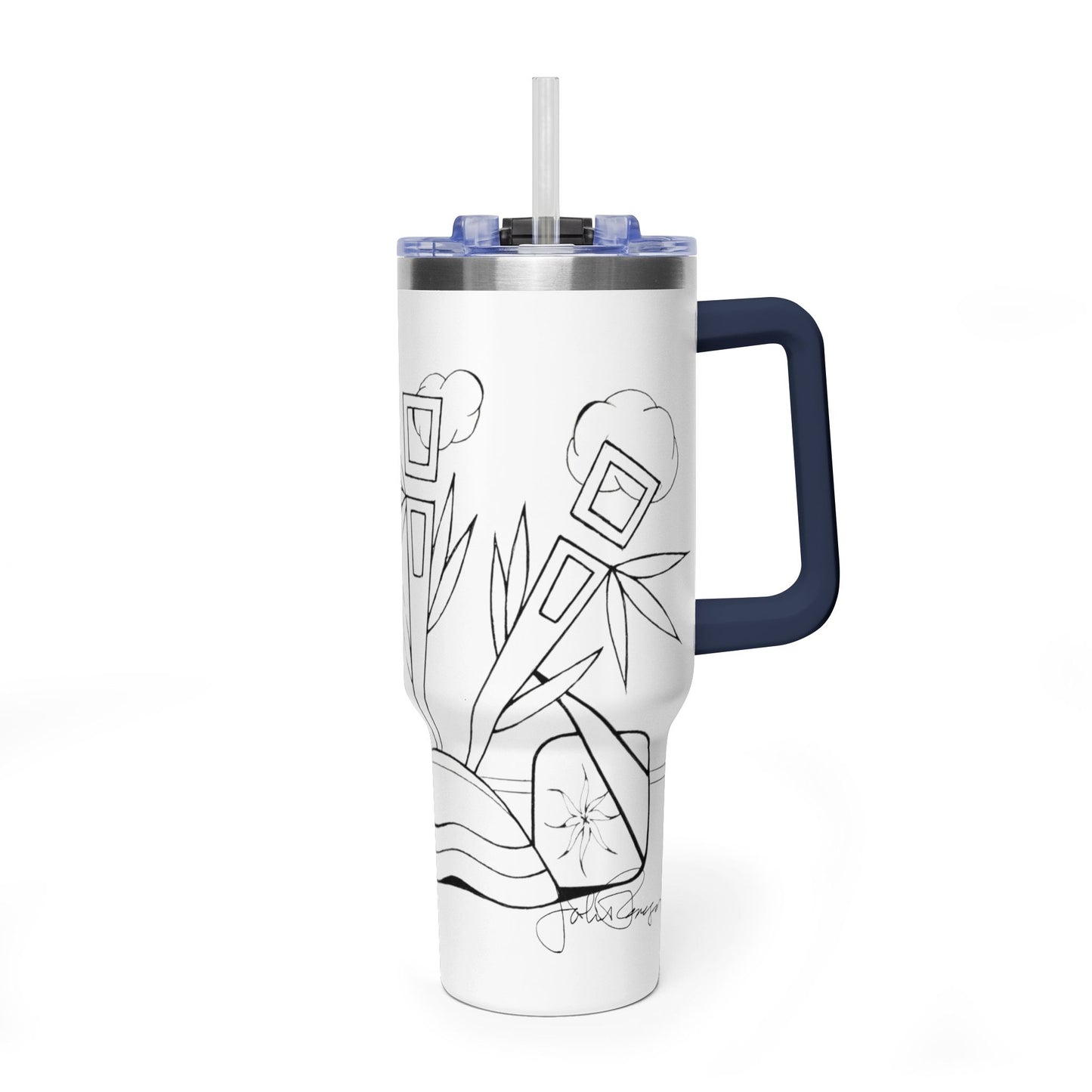 Riding the Turtle - Wrap-Around Art Tumbler (40 oz)