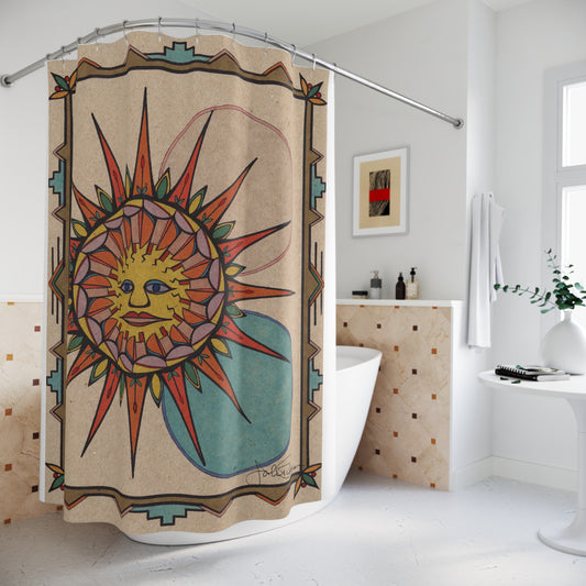 Artistic Shower Curtain | Sun Face