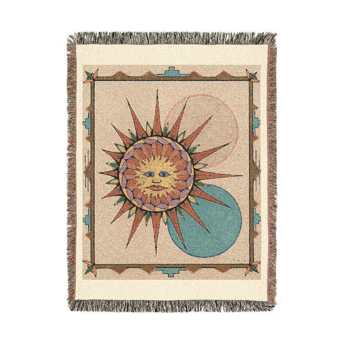 Premium Tapestry Woven Blanket | Sun Face