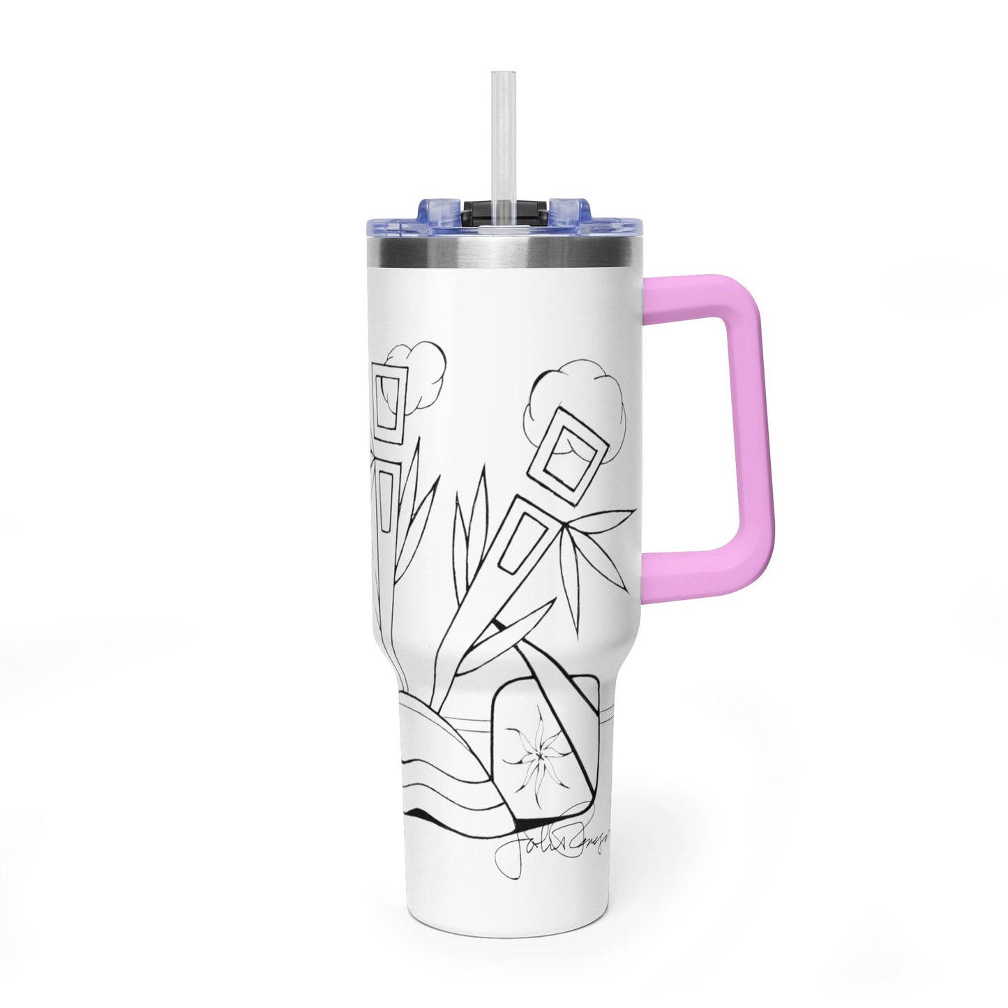 Riding the Turtle - Wrap-Around Art Tumbler (40 oz)