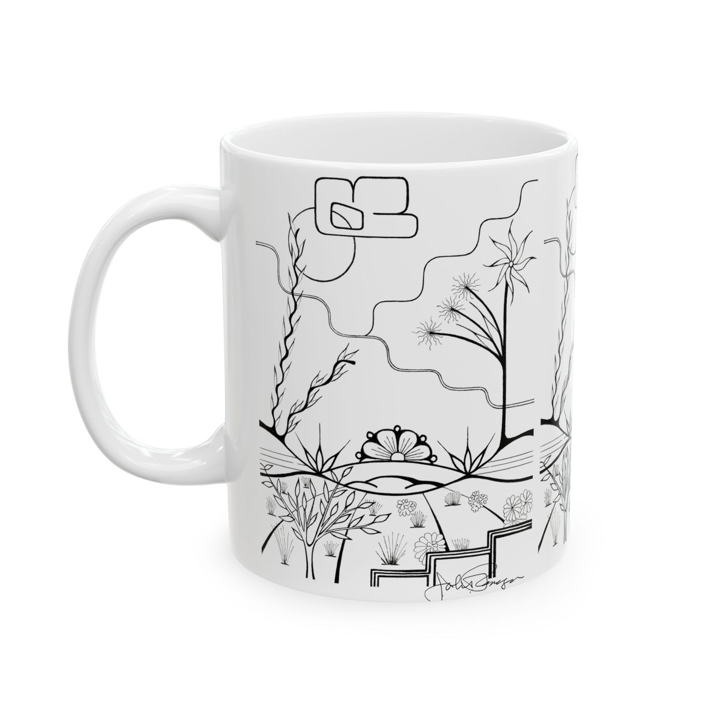The World is Round - Wrap-Around Ceramic Art Mug