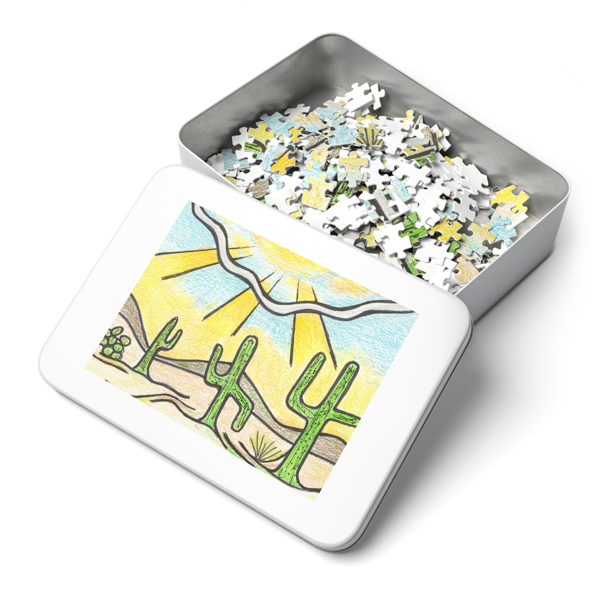 Premium Art Jigsaw Puzzle with Tin | Saguaro