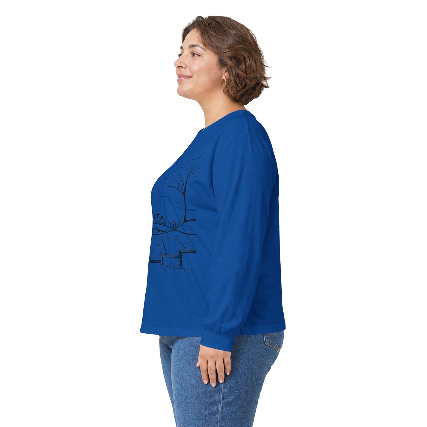 Premium Long Sleeve T-Shirt Wearable Art | The World is Round