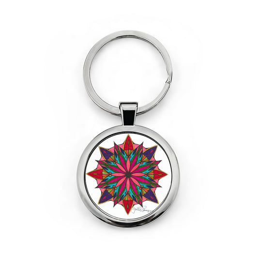Moving Mandala - Stainless Steel Art Keychain