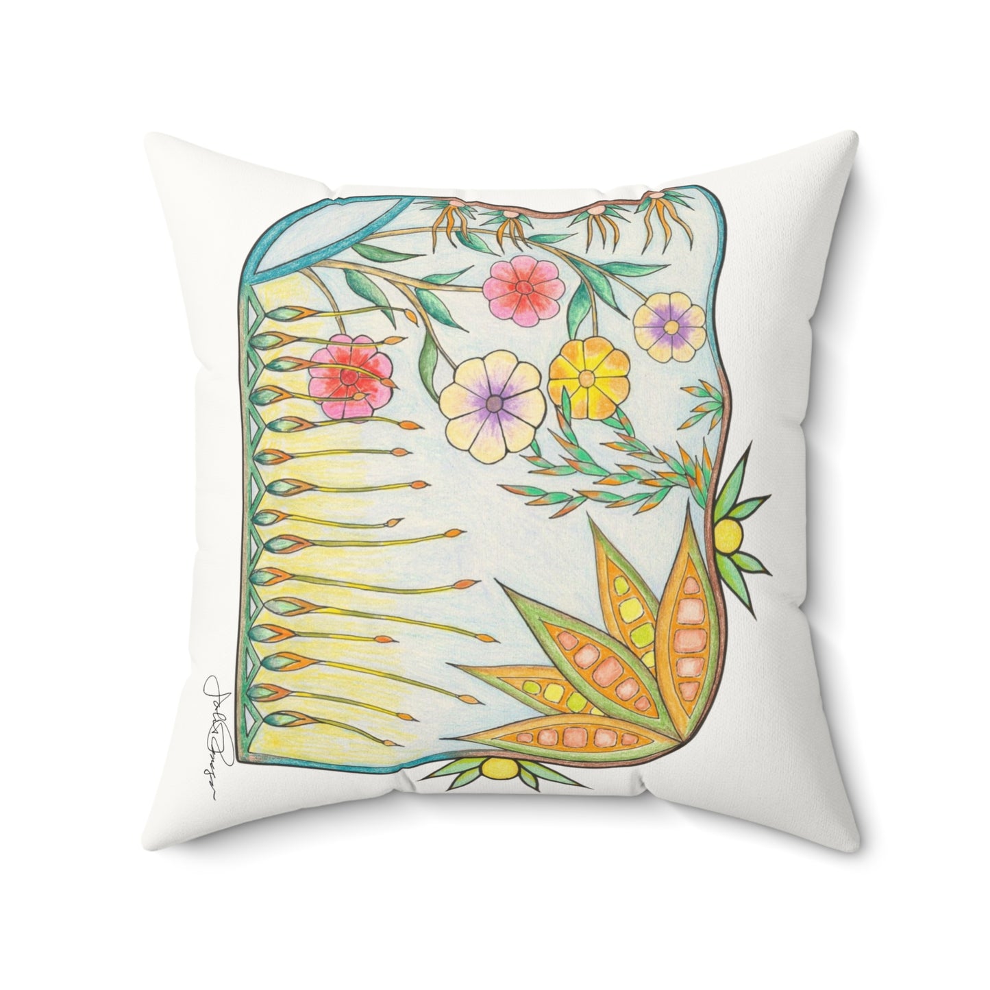 Feel the Breeze — Faux Suede Art Accent Pillow