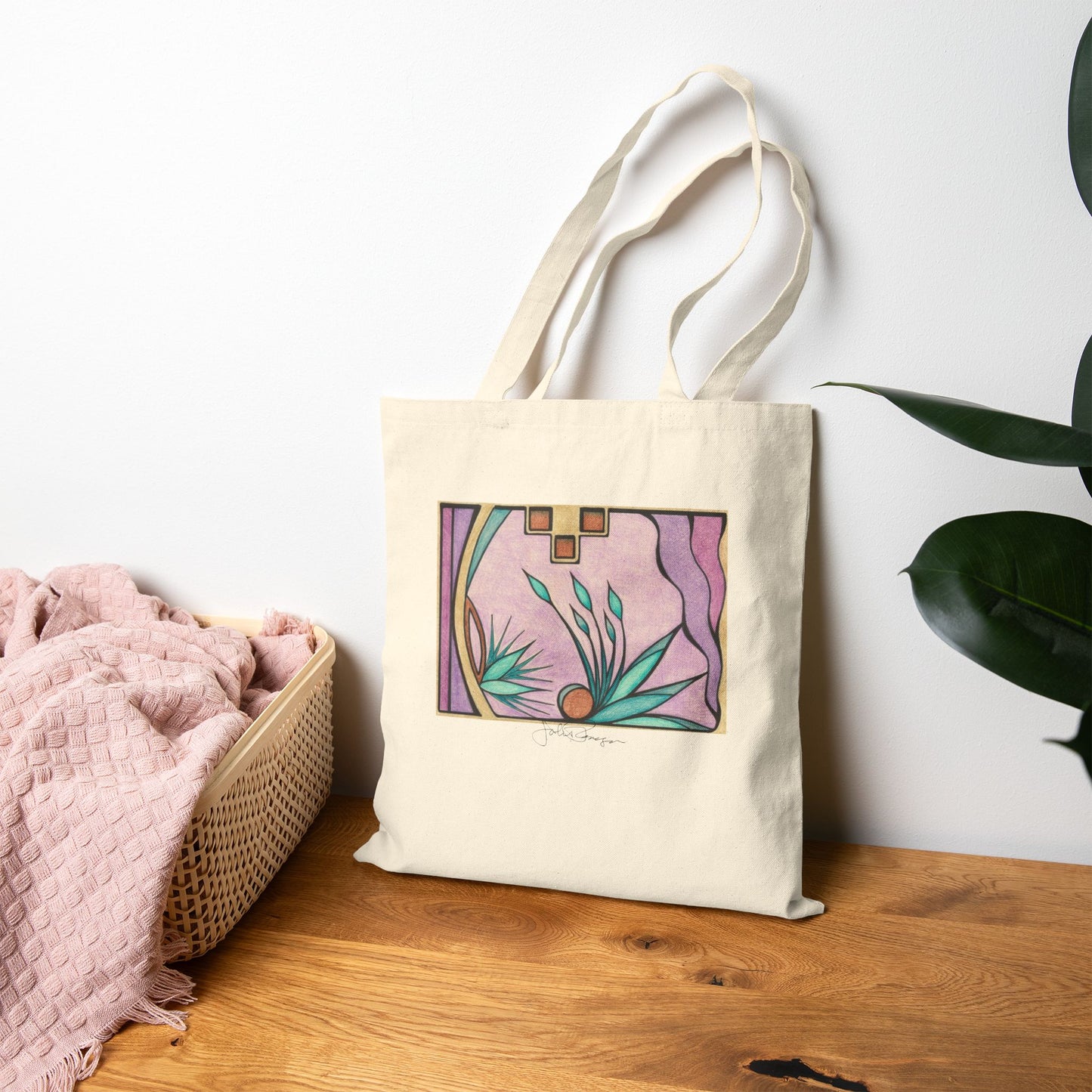 Deep Purple Visions - Utility Canvas Premium Art Tote