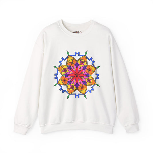 Premium Pullover Sweatshirt Wearable Art | Snow Mandala