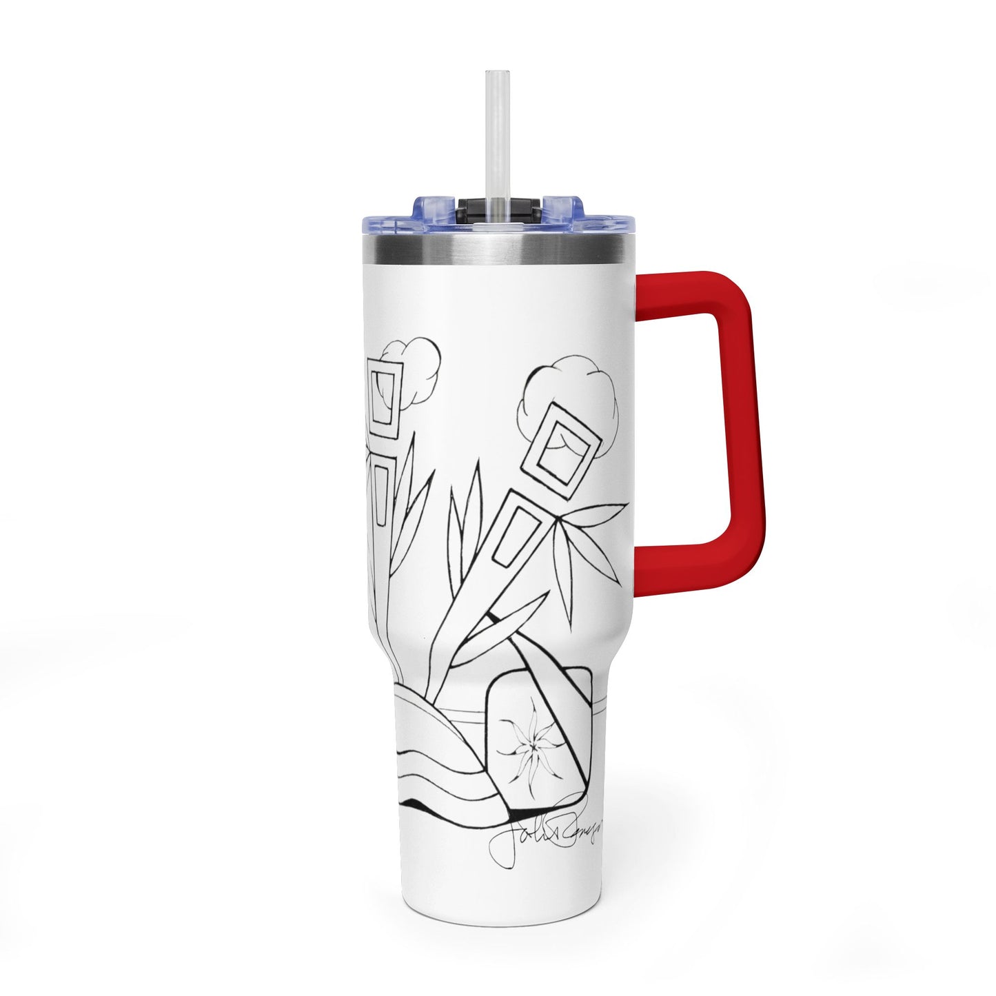 Riding the Turtle - Wrap-Around Art Tumbler (40 oz)