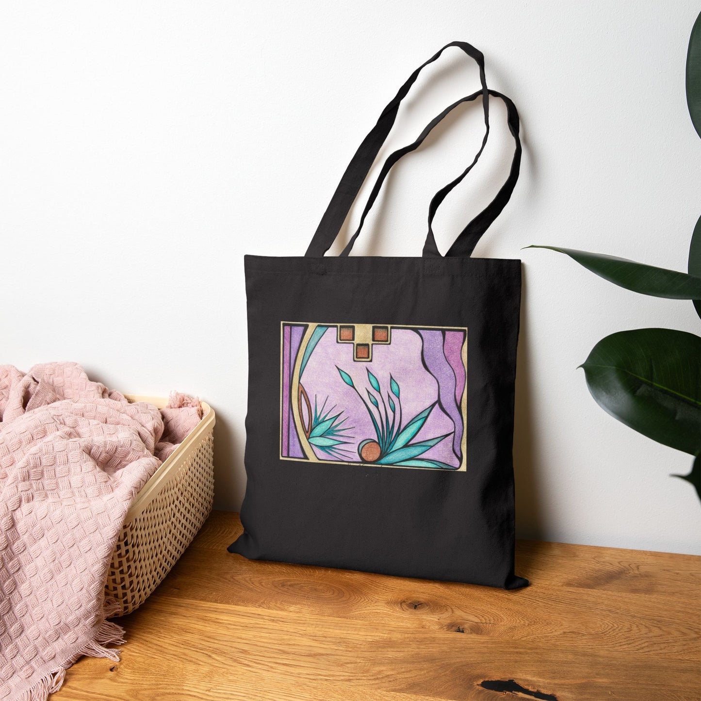 Deep Purple Visions - Utility Canvas Premium Art Tote