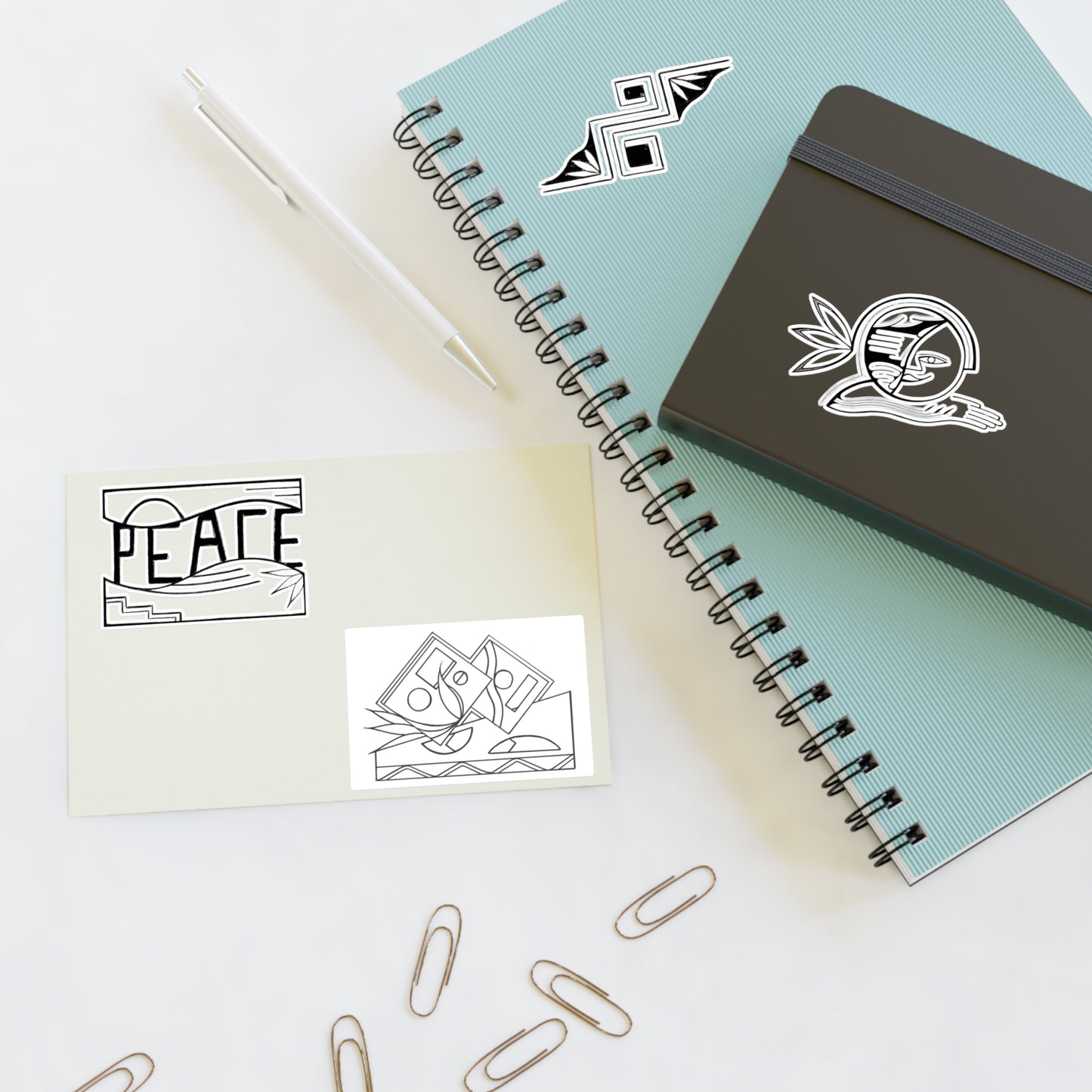 Desert Peace & Harmony Hand-Drawn Vinyl Sticker Sheet