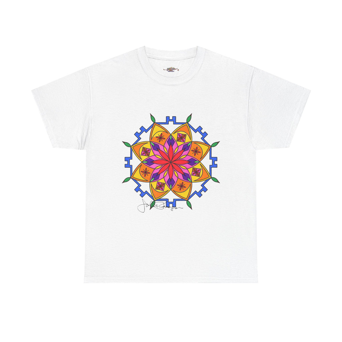 Premium Short Sleeve T-Shirt Wearable Art | Snow Mandala