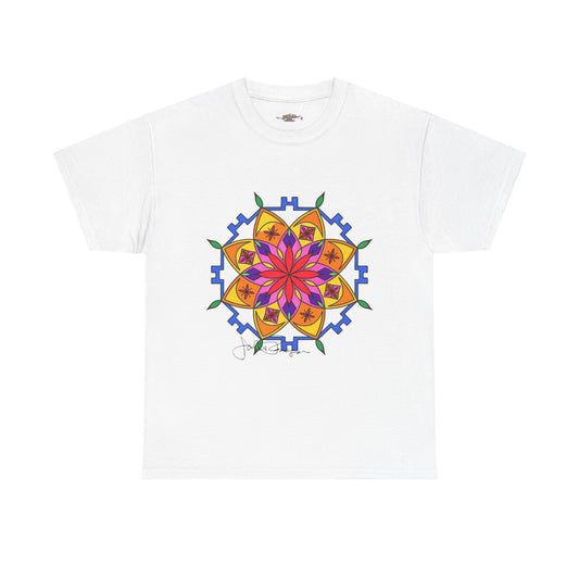 Premium Short Sleeve T-Shirt Wearable Art | Snow Mandala