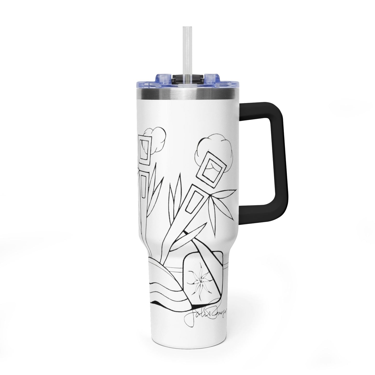 Riding the Turtle - Wrap-Around Art Tumbler (40 oz)