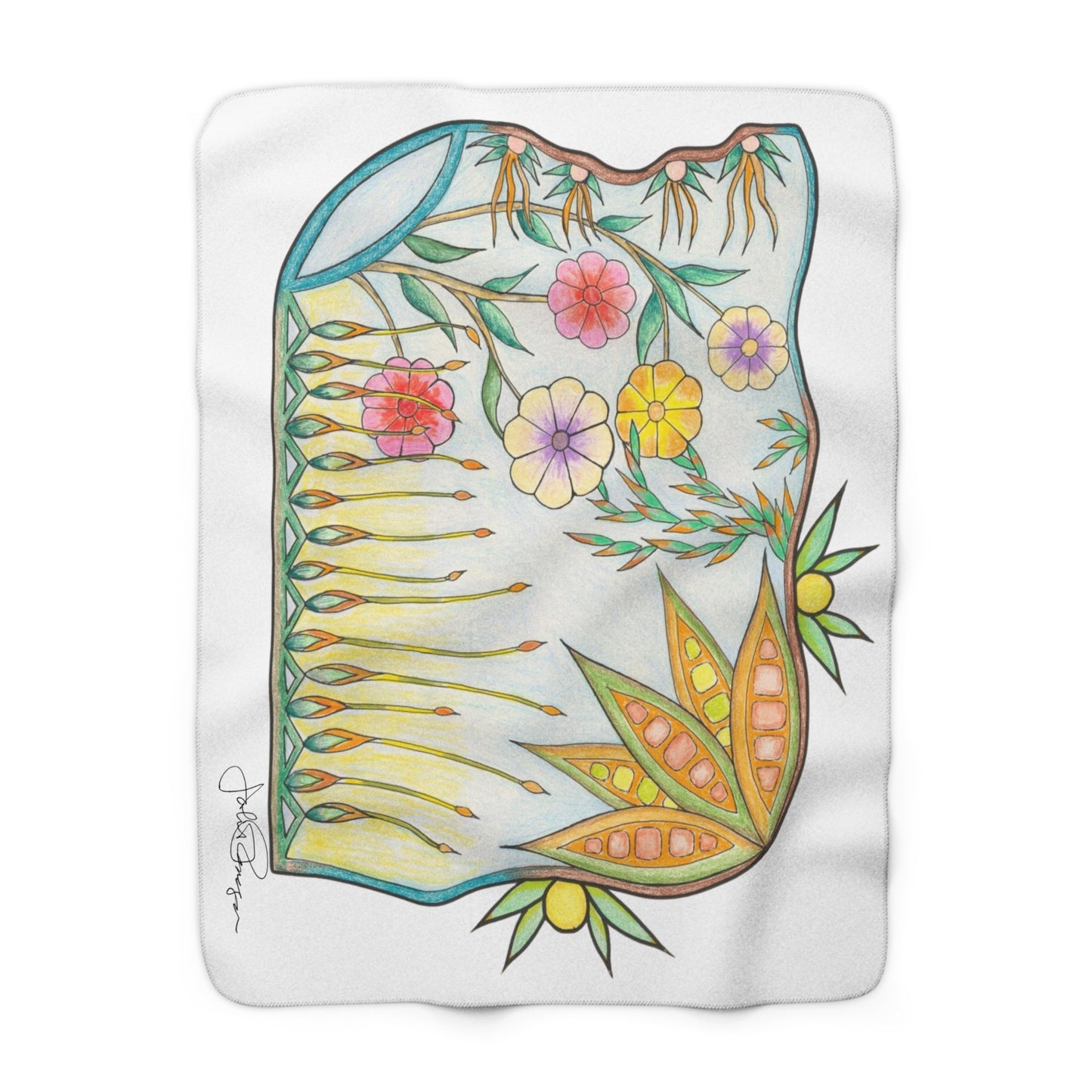 Feel the Breeze - Sherpa Fleece Blanket