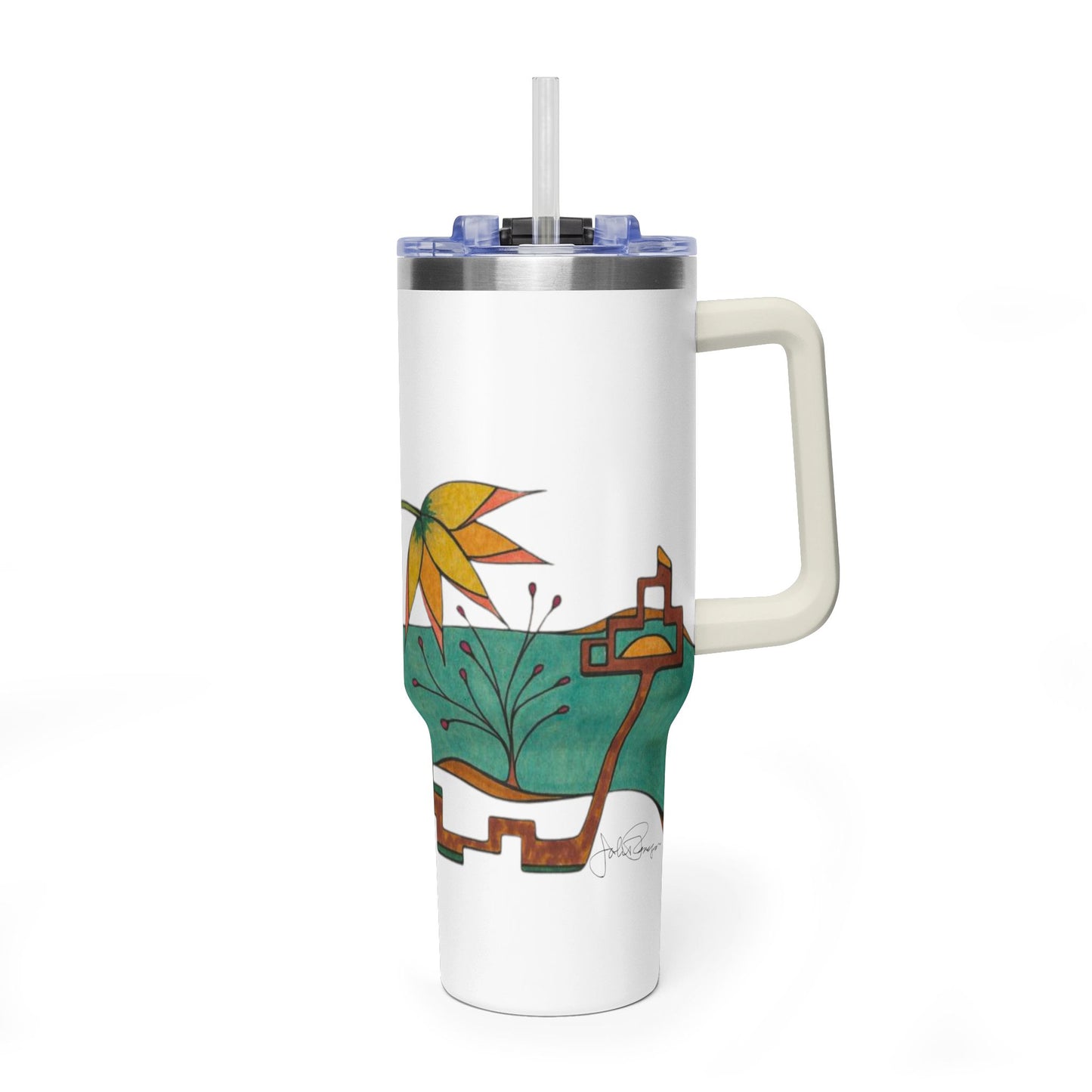Garden by the River - Wrap-Around Premium Art Tumbler (40 oz)