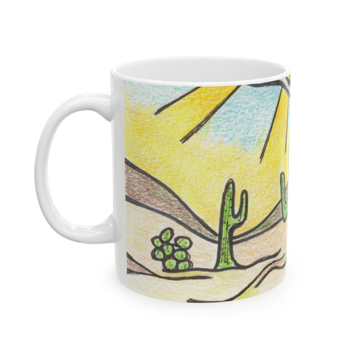 Premium Ceramic Art Mug (11oz & 15oz) | Saguaro