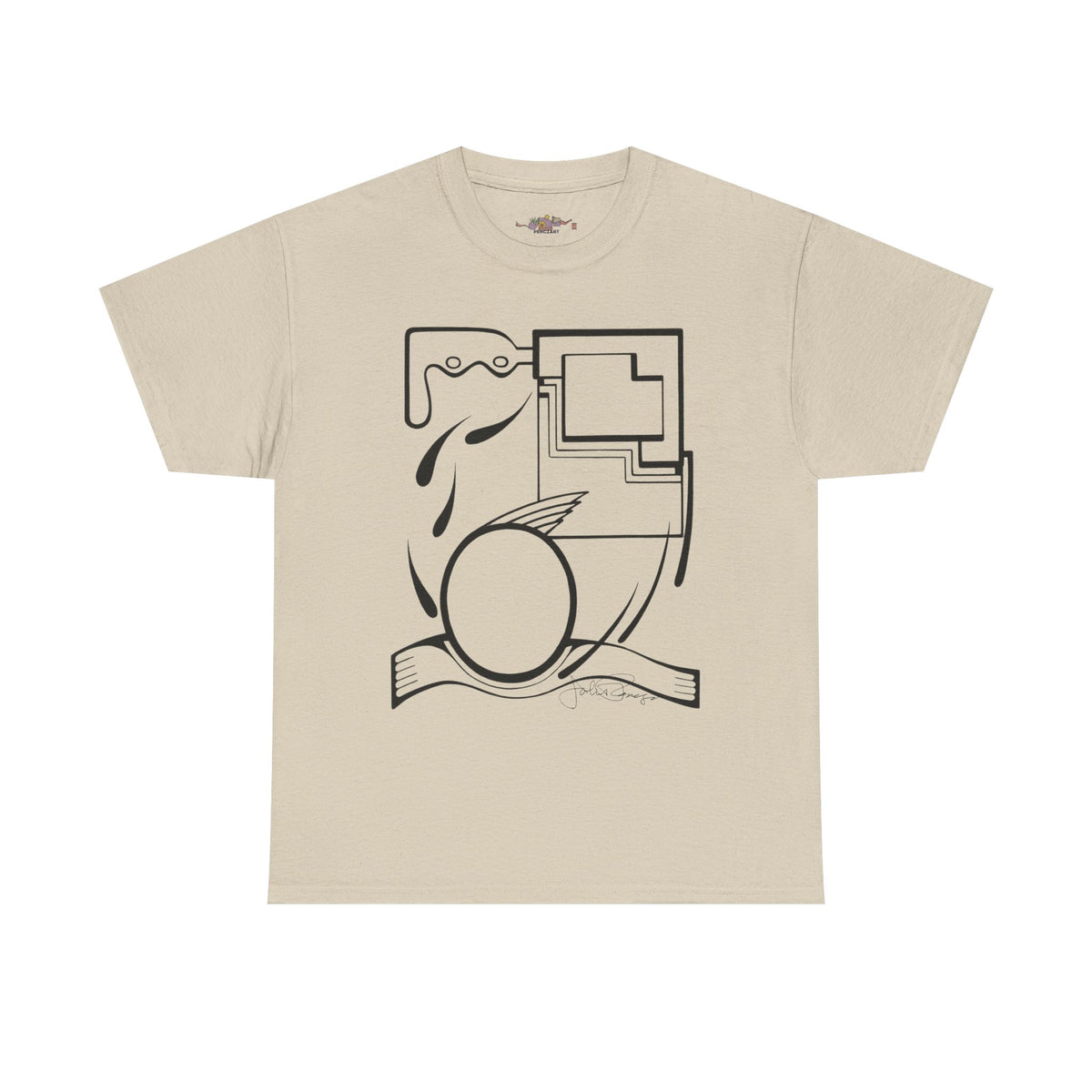 Premium Short Sleeve T-Shirt Wearable Art | Fleeing the Storm