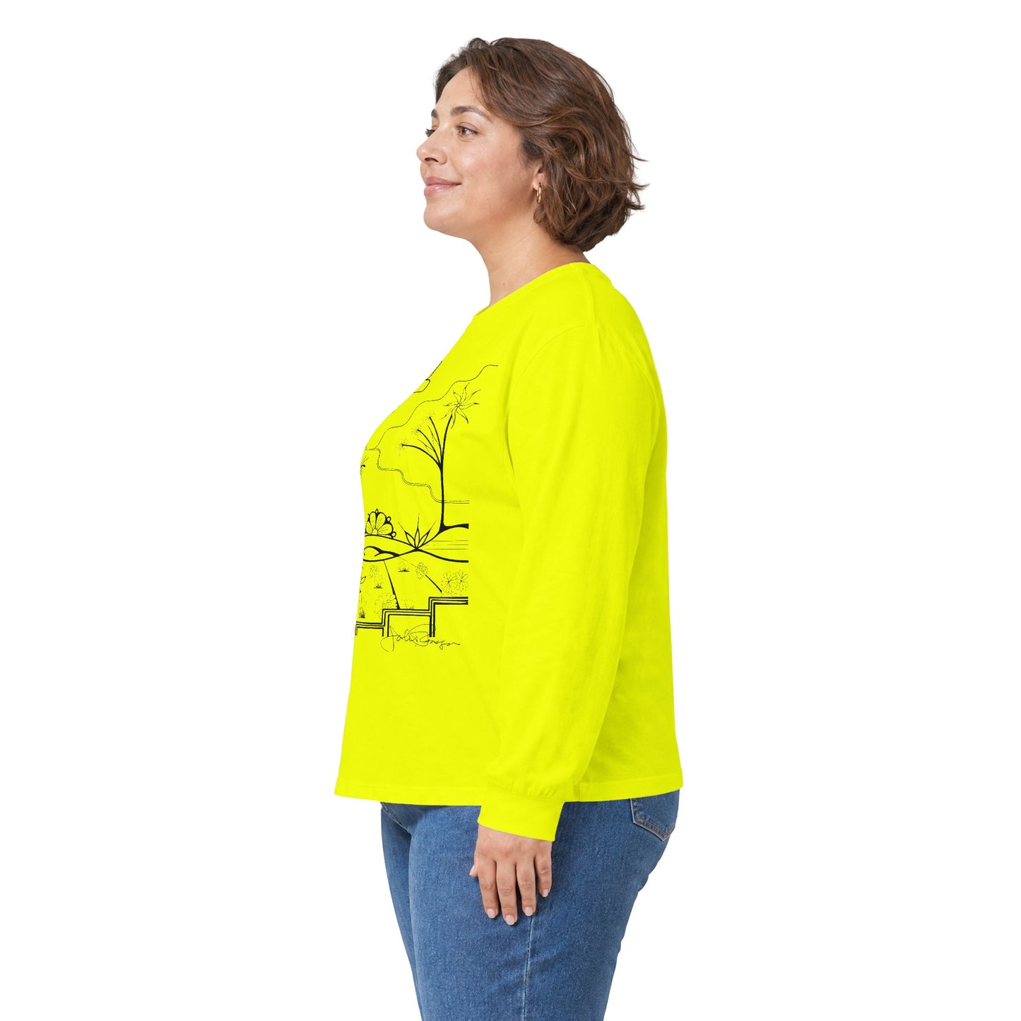Premium Long Sleeve T-Shirt Wearable Art | The World is Round