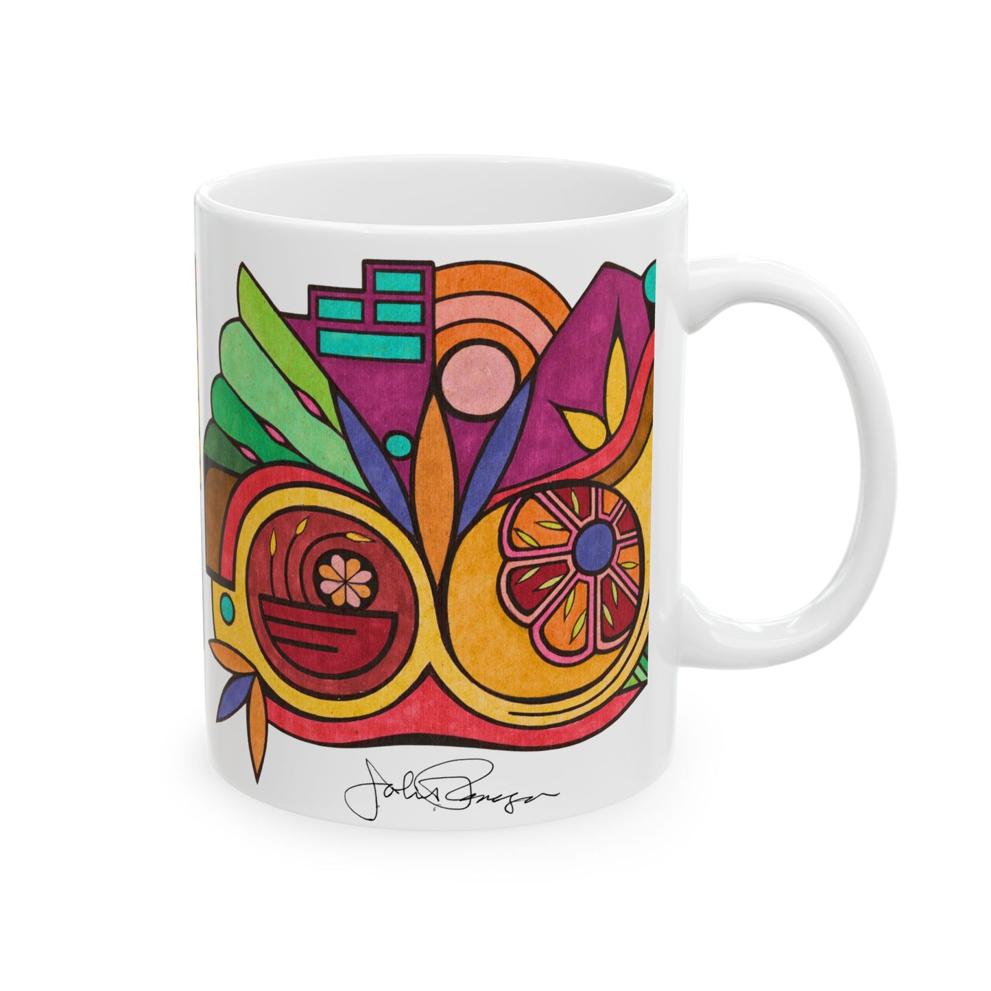 Leaving the Picture - Wrap-Around Ceramic Art Mug