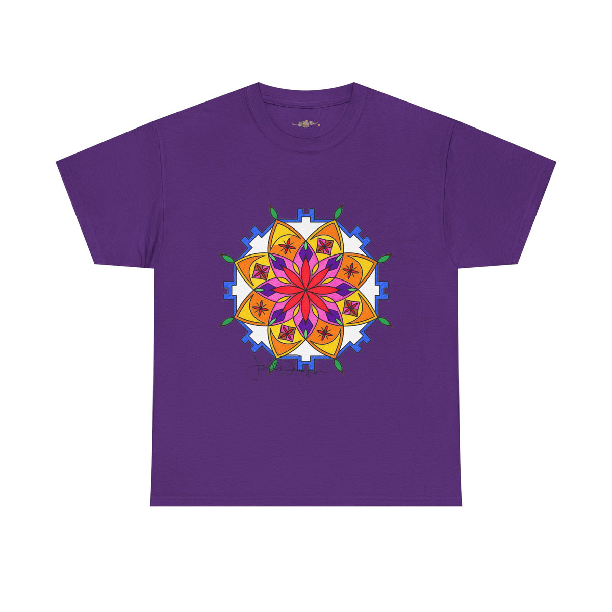 Premium Short Sleeve T-Shirt Wearable Art | Snow Mandala