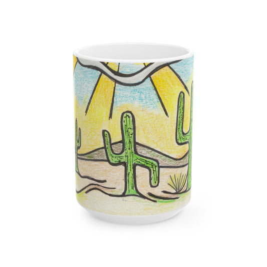 Premium Ceramic Art Mug (11oz & 15oz) | Saguaro