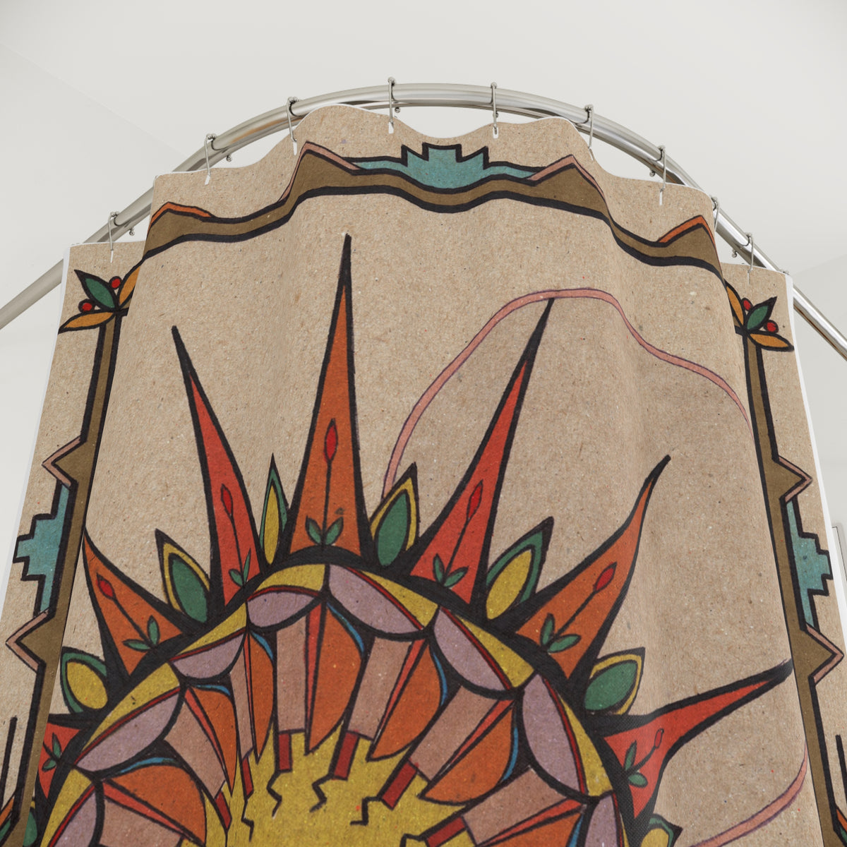 Artistic Shower Curtain | Sun Face