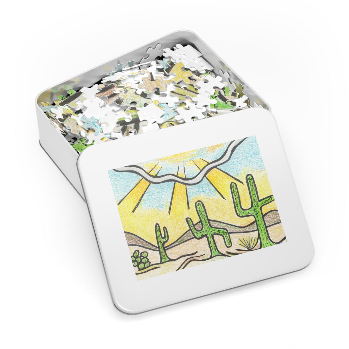 Premium Art Jigsaw Puzzle with Tin | Saguaro