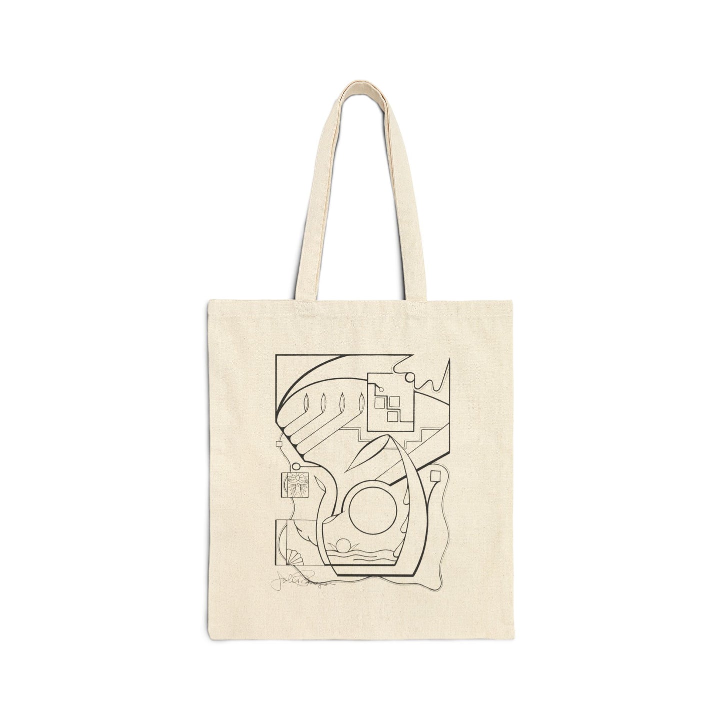 From the Heart - Utility Canvas Art Tote