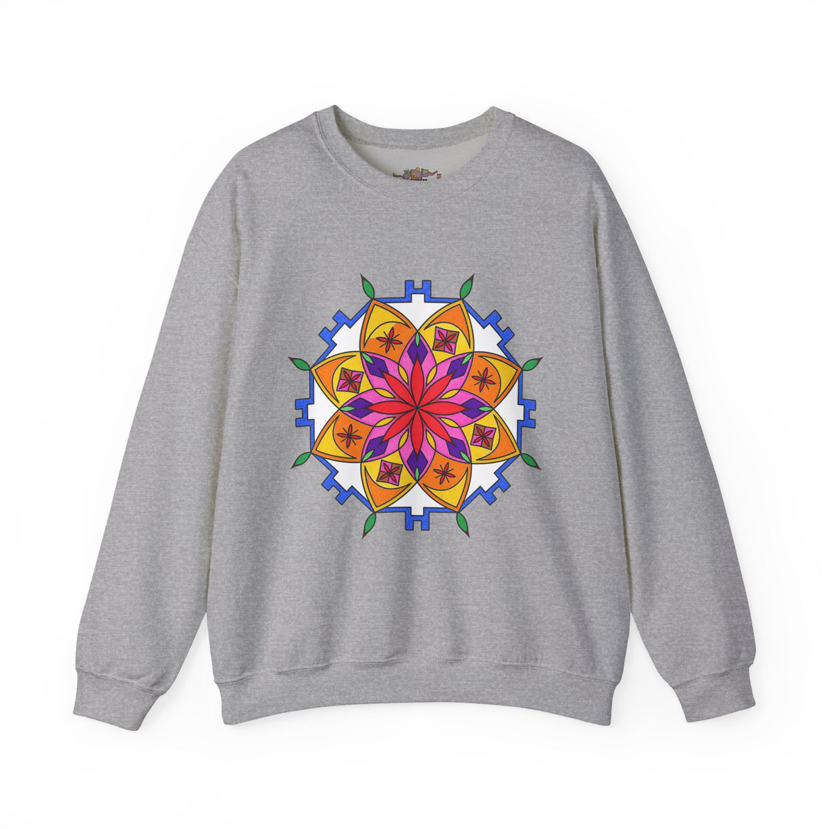 Premium Pullover Sweatshirt Wearable Art | Snow Mandala