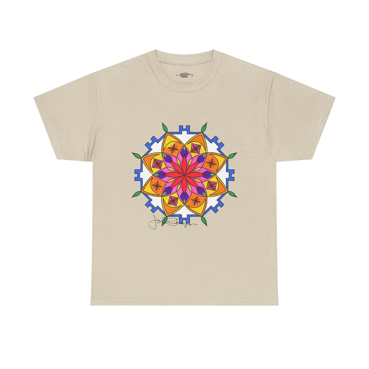 Premium Short Sleeve T-Shirt Wearable Art | Snow Mandala