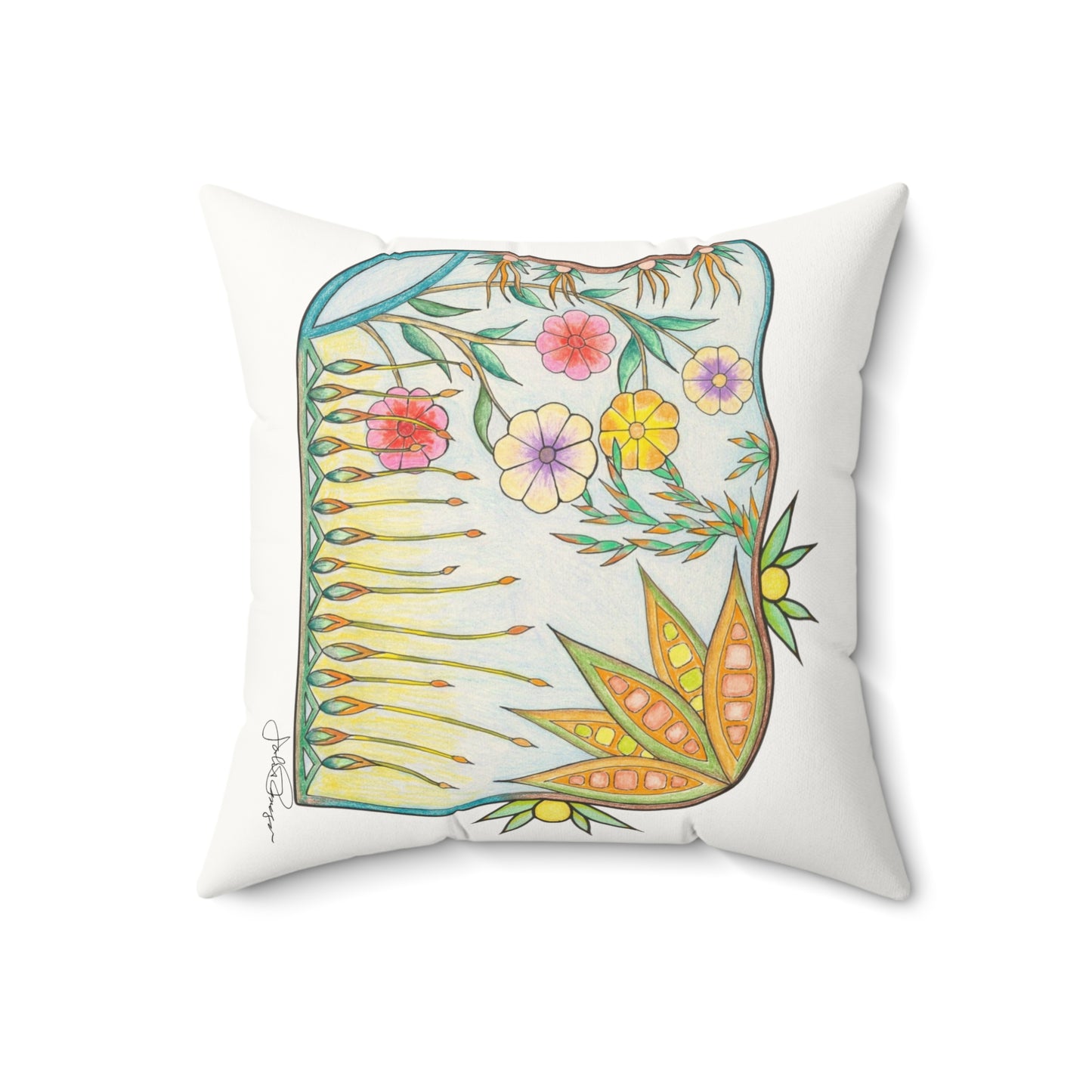 Feel the Breeze — Faux Suede Art Accent Pillow