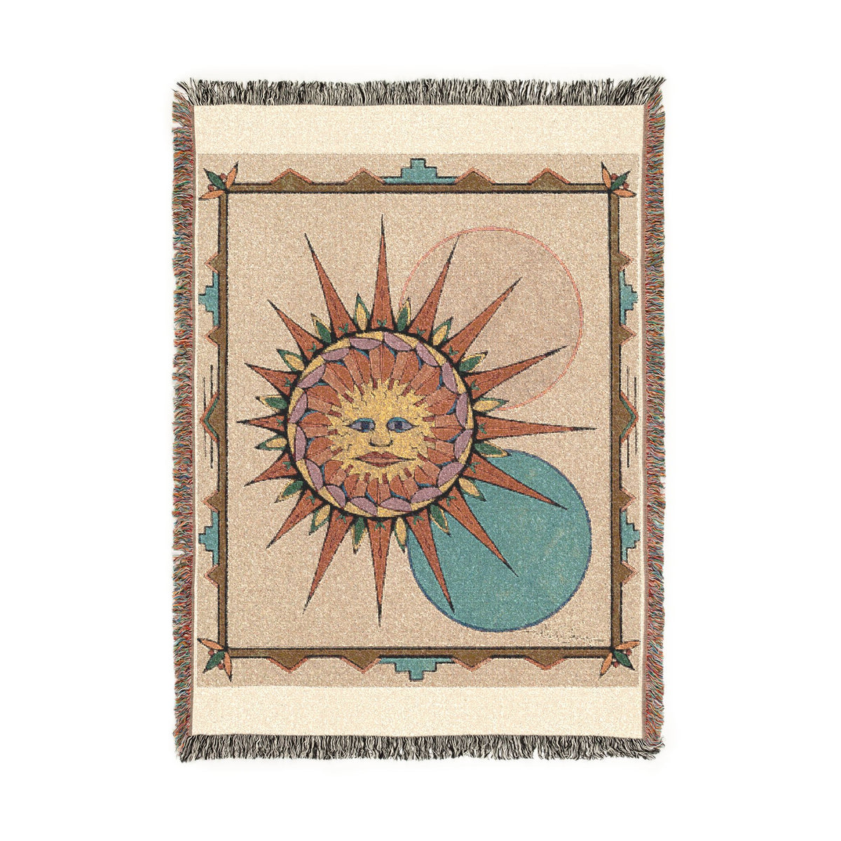 Premium Tapestry Woven Blanket | Sun Face