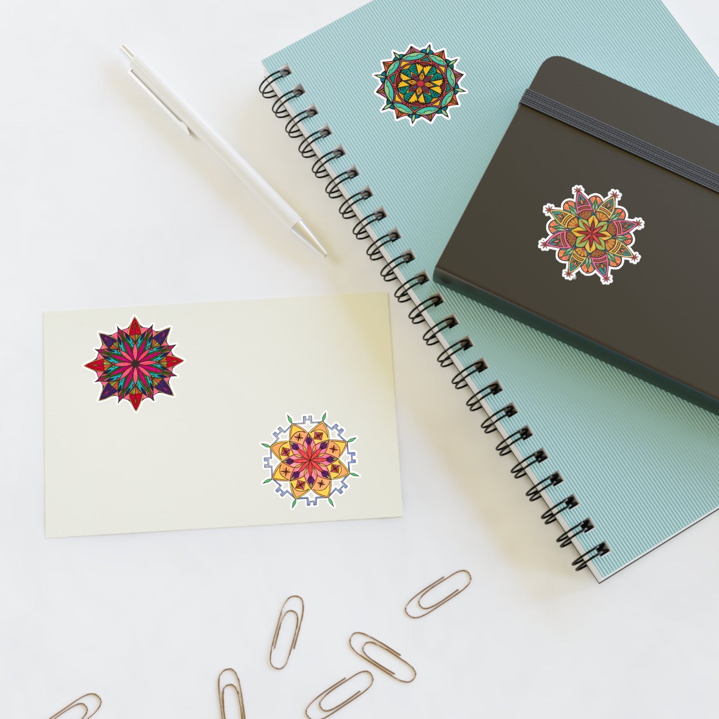 Mandala Collection 1 — Hand-Drawn Vinyl Sticker Pack