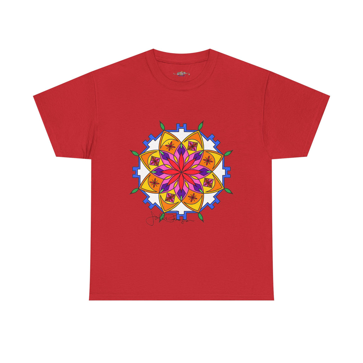 Premium Short Sleeve T-Shirt Wearable Art | Snow Mandala