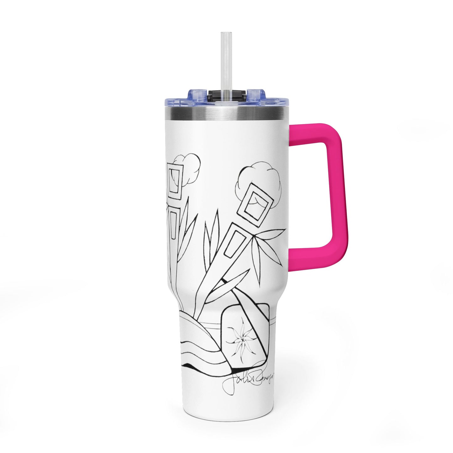 Riding the Turtle - Wrap-Around Art Tumbler (40 oz)