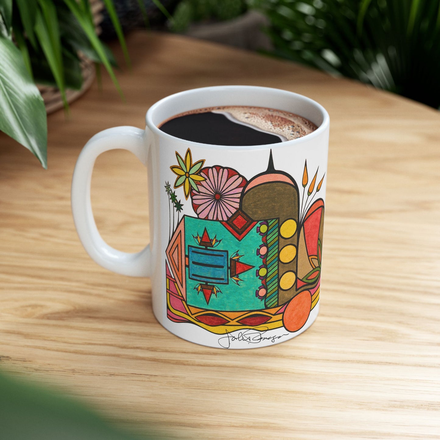 Controlling the Conversation - Wrap-Around Ceramic Art Mug